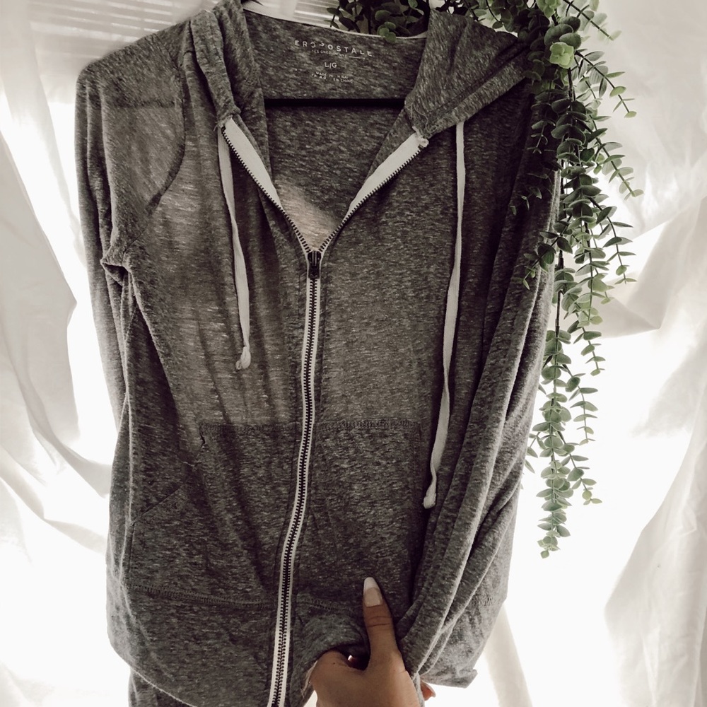 Aeropostale Grey Zip Up